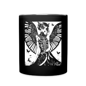 Fairycore Ästhetik Grunge Skelett Fee Goth G - Tasse einfarbig - Schwarz - Vorne