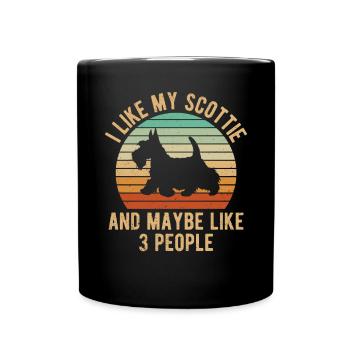 Scottish Terrier Scottie Dog - Full Colour Mug - black - Front