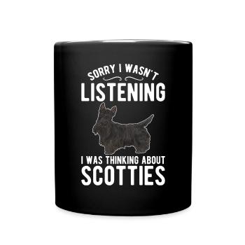 Scottish Terrier Scottie Dog - Full Colour Mug - black - Front