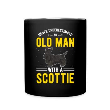 Scottish Terrier Scottie Hund - Tasse einfarbig - Schwarz - Vorne