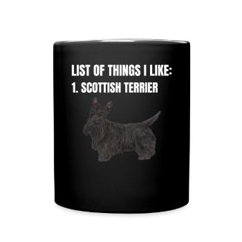 Scottish Terrier Scottie Dog - Full Colour Mug - black - Front