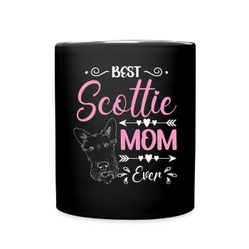 Scottish Terrier Scottie Dog - Full Colour Mug - black - Front
