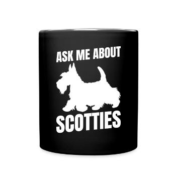 Scottish Terrier Scottie Hund - Tasse einfarbig - Schwarz - Vorne
