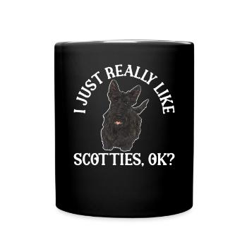 Scottish Terrier Scottie Dog - Full Colour Mug - black - Front