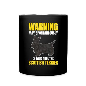 Scottish Terrier Scottie Dog - Full Colour Mug - black - Front
