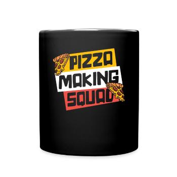 Pizza Making Squad Pizza Tray Pizza Oven Pizza - Full Colour Mug - black - Front