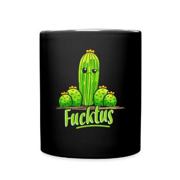 Fucktus Funny Cactus Plant Cacti Succulent - Tasse einfarbig - Schwarz - Vorne