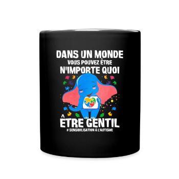 Autismus Autism Geschenk - Tasse einfarbig - Schwarz - Vorne