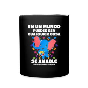 Autismus Autism Geschenk - Tasse einfarbig - Schwarz - Vorne
