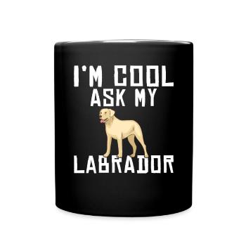Labrador Liebhaber Geschenke - Tasse einfarbig - Schwarz - Vorne