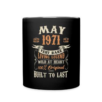 May 1971 Birthday present - Full Colour Mug - black - Front