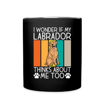 Labrador Liebhaber Geschenke - Tasse einfarbig - Schwarz - Vorne