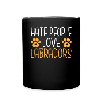 Labrador Liebhaber Geschenke - Tasse einfarbig - Schwarz - Vorne