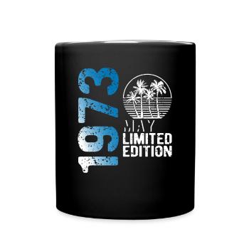 May 1973 limited edition vintage birth year - Full Colour Mug - black - Front