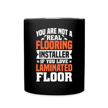 Flooring Flooring Installer Tiler Flooring - Full Colour Mug - black - Front