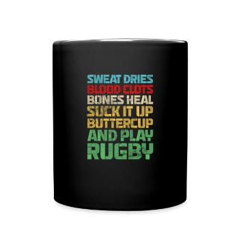 Rugby Club Rugby Team Football Sports Gift - Full Colour Mug - black - Front