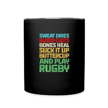 Rugby - Tasse einfarbig - Schwarz - Vorne