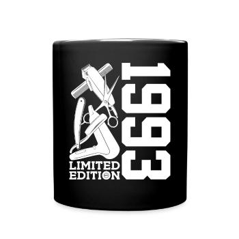 HAIRSTYLIST 1993 STYLIST 33. GEBURTSTAG FRISEUR - Tasse einfarbig - Schwarz - Vorne