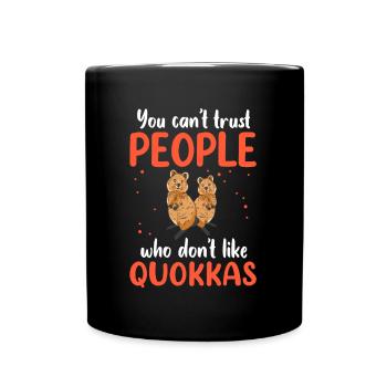 Quokka ne fait pas confiance au marsupial australien - Mug uni - noir - Devant