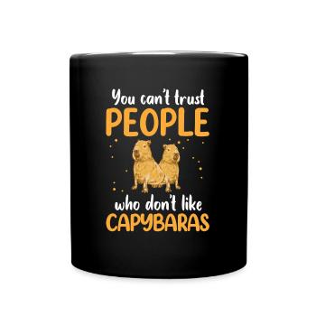 Capybara ne fait pas confiance à l’Amérique du Sud Capybara - Mug uni - noir - Devant