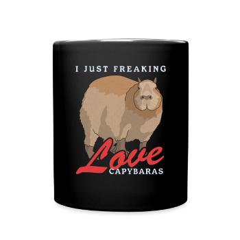 Capybara Capybaras Capybara Capybara Gift - Full Colour Mug - black - Front