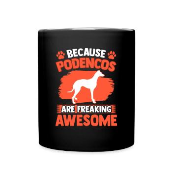 Podenco are fantastic Spanish greyhound - Full Colour Mug - black - Front