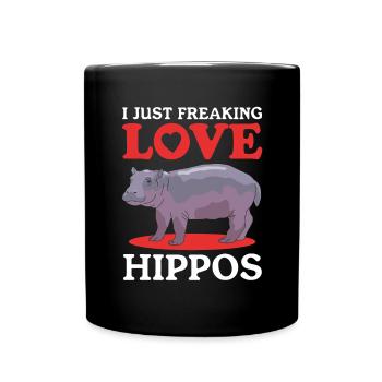 Hippo Baby Hippo Hippos Gift - Full Colour Mug - black - Front