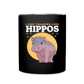 Hippo Baby Hippos Hippos Gift - Full Colour Mug - black - Front