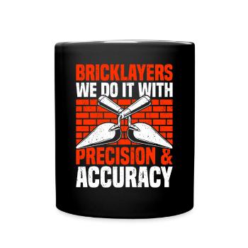 Bricklayer Brick Layer Brickmason Mason - Full Colour Mug - black - Front