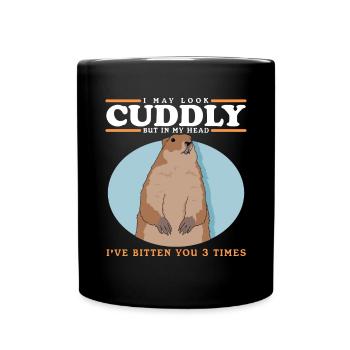Murmeltiere Mankai Groundhog Munggen Geschenk - Tasse einfarbig - Schwarz - Vorne