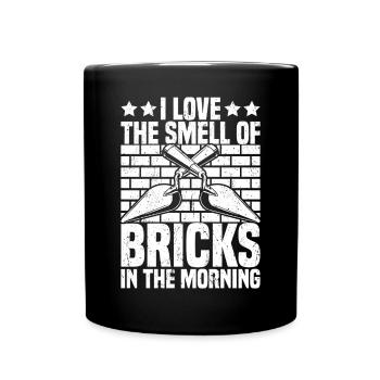 Bricklayer Brick Layer Brickmason Mason - Full Colour Mug - black - Front
