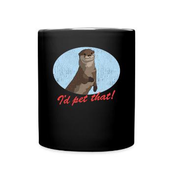 Loutre de mer Loutre Cadeau de loutre - Mug uni - noir - Devant