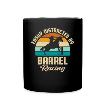 Retro Sunset Vintage Easily Distracted By Barrel R - Full Colour Mug - black - Front