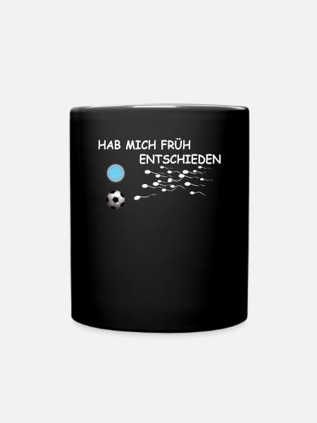 Fußballzubehör Geschenkidee Fußballfan - Tasse einfarbig - Schwarz