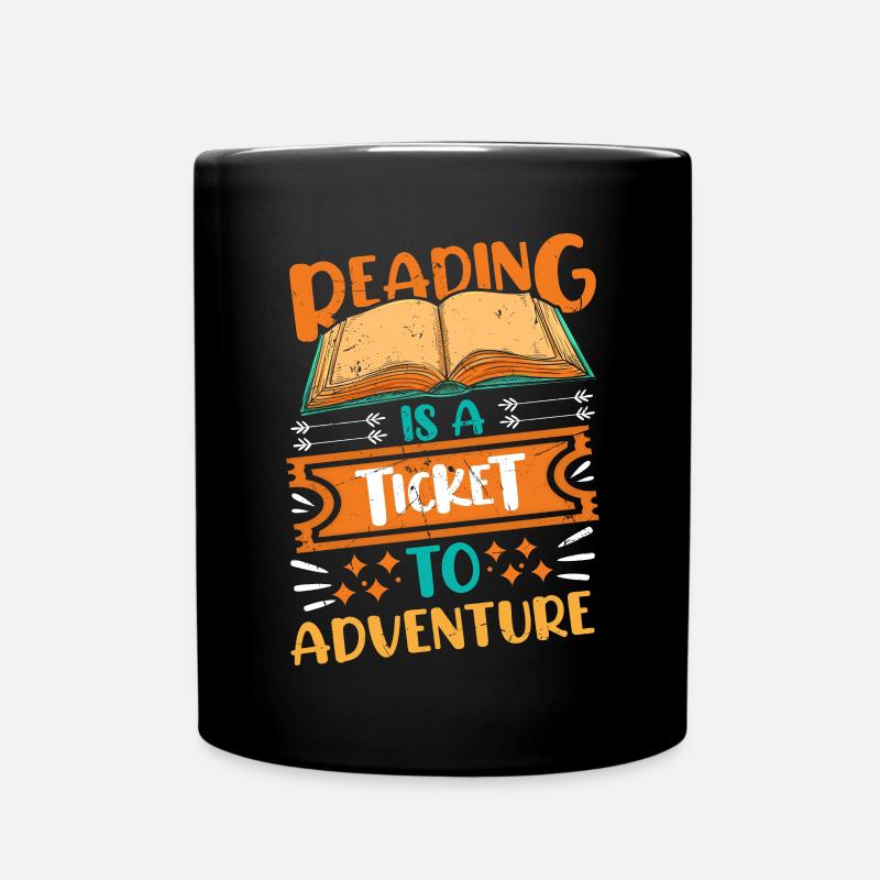 Reading Books Book Love - Tasse einfarbig - Schwarz