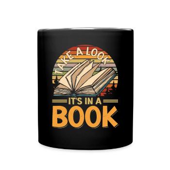 Jetez un coup d’œil c’est dans un livre - Mug uni - noir - Devant