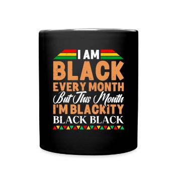 Chaque mois Histoire des Noirs - Mug uni - noir - Devant