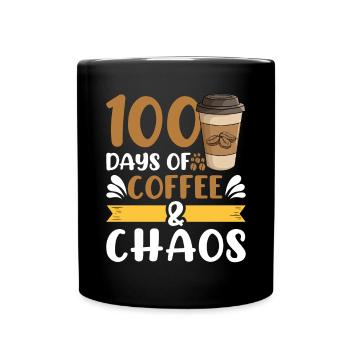 100 jours de café - Mug uni - noir - Devant