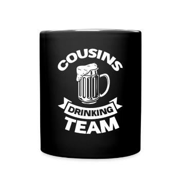 Cousins drinking team Family - Full Colour Mug - black - Front