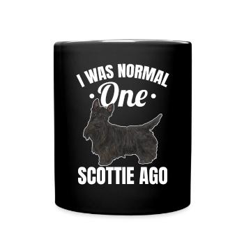 Scottish Terrier Scottie Hund - Tasse einfarbig - Schwarz - Vorne