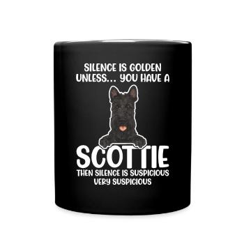 Scottish Terrier Scottie Dog - Full Colour Mug - black - Front