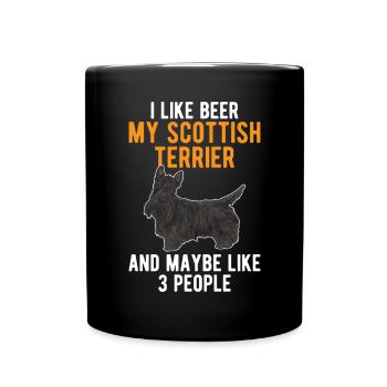Scottish Terrier Scottie Dog - Full Colour Mug - black - Front