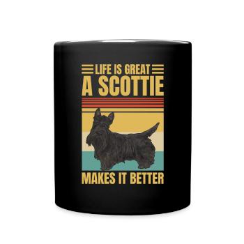 Scottish Terrier Scottie Dog - Full Colour Mug - black - Front