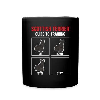 Scottish Terrier Scottie Dog - Full Colour Mug - black - Front