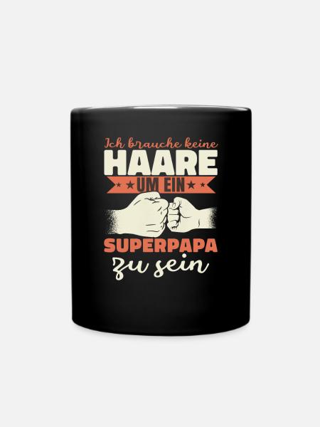 Superpapa - Tasse einfarbig - Schwarz