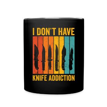 Drôle de collectionneur de couteaux rétro - Mug uni - noir - Devant