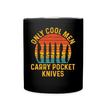 Drôle de collectionneur de couteaux rétro - Mug uni - noir - Devant