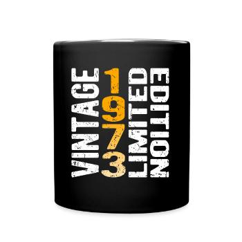 Vintage 1973 limited edition vintage year of birth - Full Colour Mug - black - Front