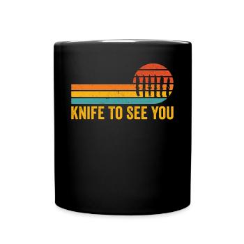 Drôle de collectionneur de couteaux Messersammeln - Mug uni - noir - Devant