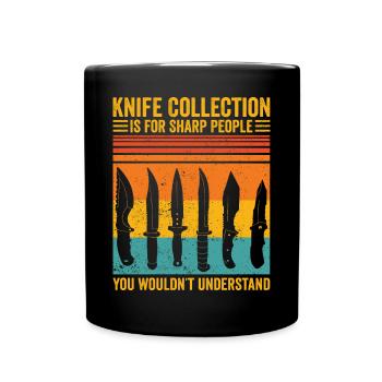 Funny knife collector - Full Colour Mug - black - Front
